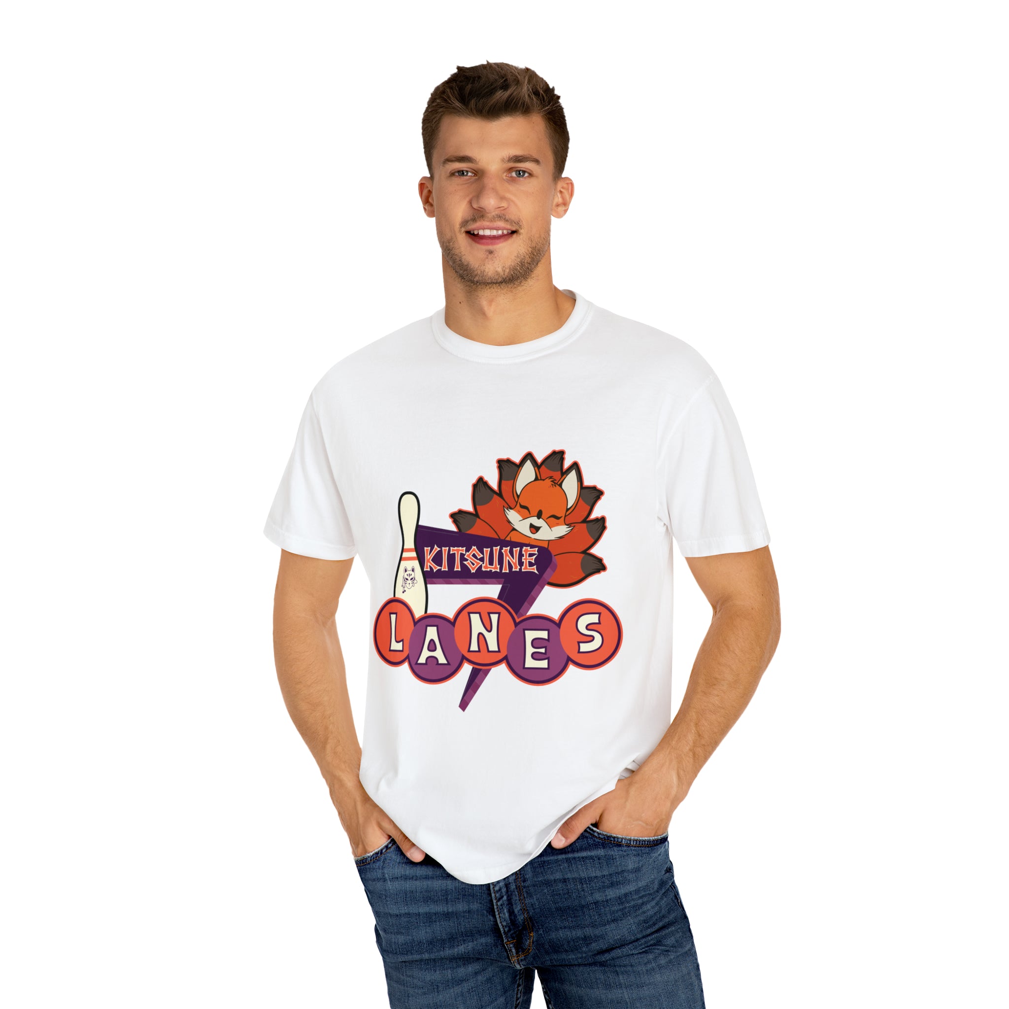 Unisex Kitsune Lanes Garment-Dyed T-shirt