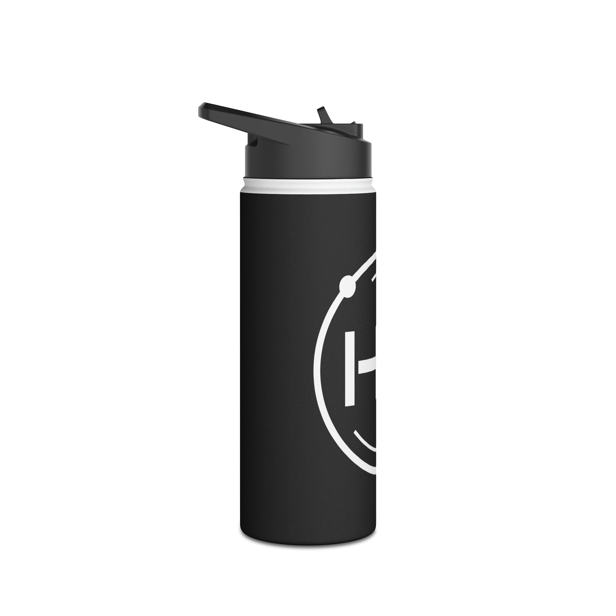 Hyperion Stainless Steel Water Bottle Black, Standard Lid