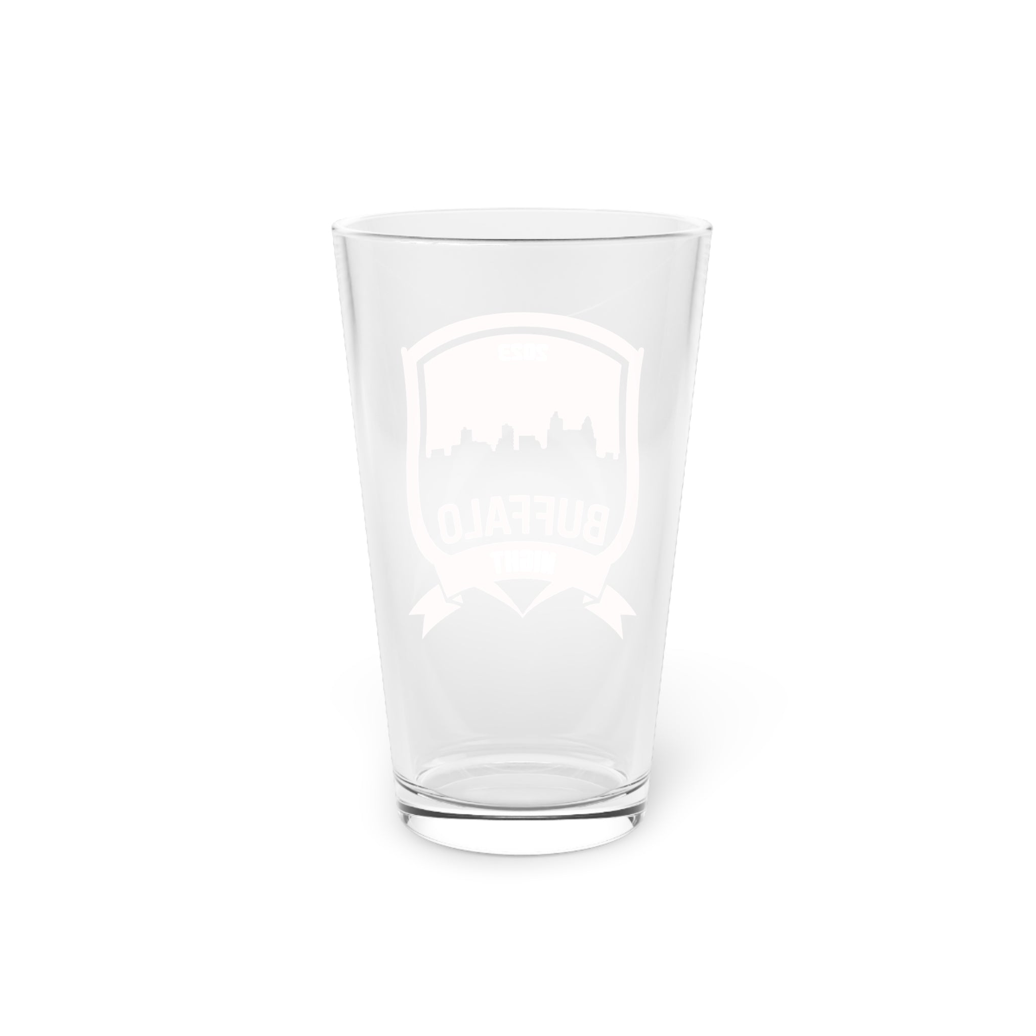 Buffalo Night Red Pint Glass, 16oz