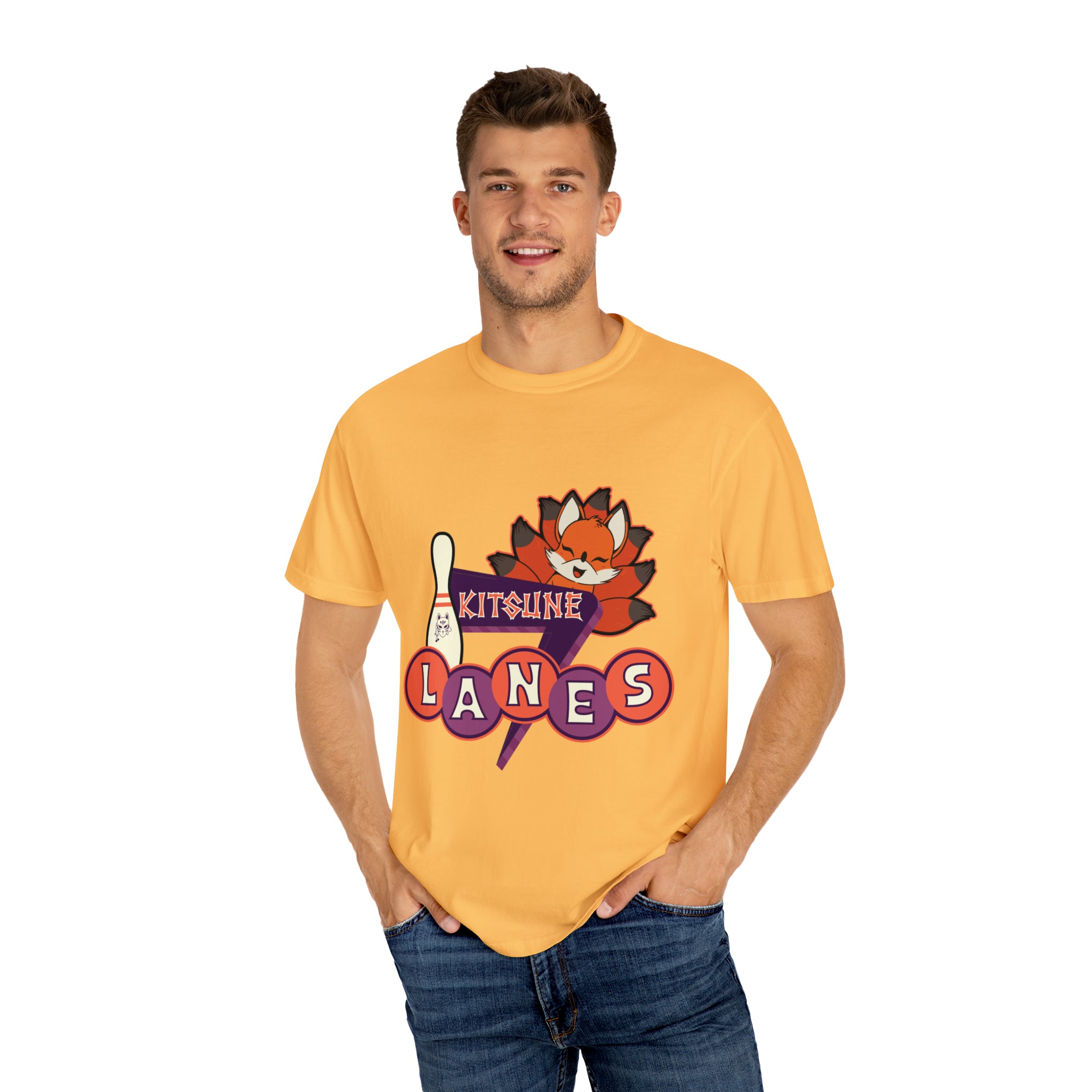 Unisex Kitsune Lanes Garment-Dyed T-shirt
