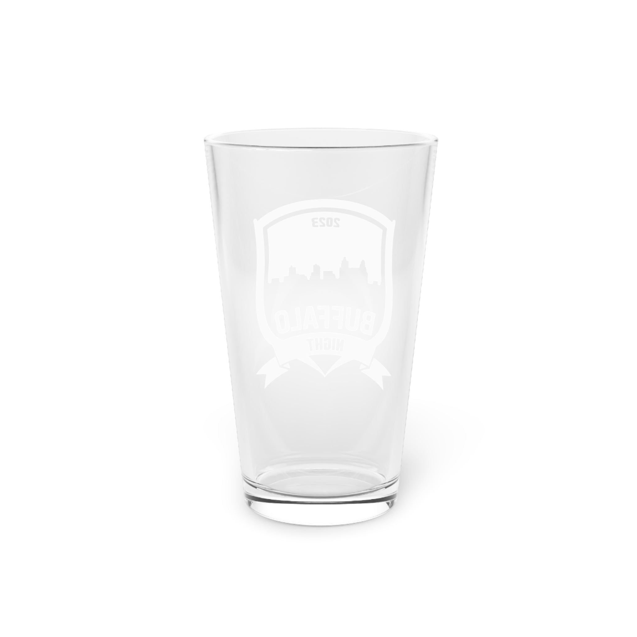 Buffalo Night Black Pint Glass, 16oz