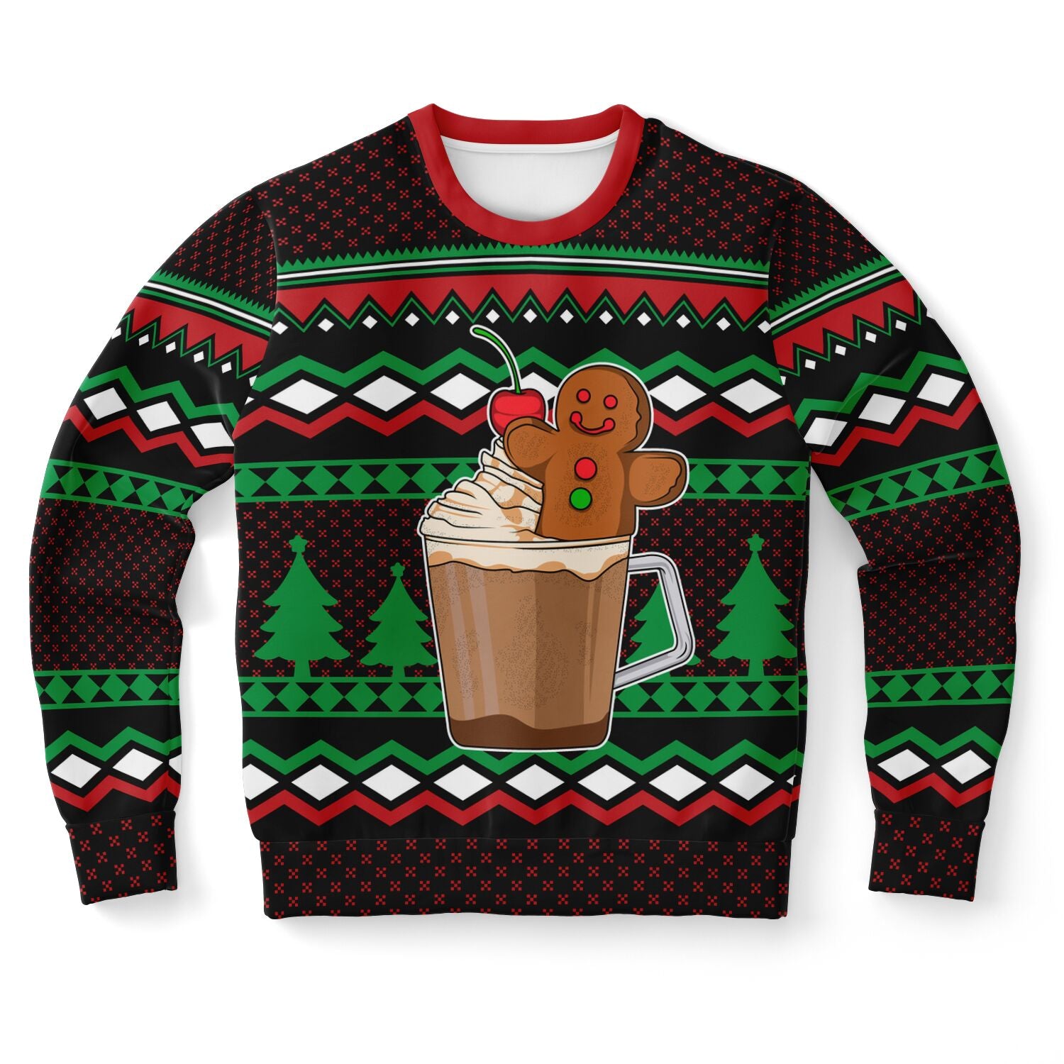 Gingerbread in a Cup Ugly Christmas Sweatshirt
