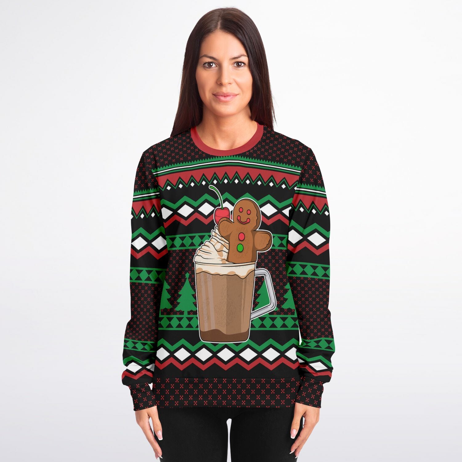 Gingerbread in a Cup Ugly Christmas Sweatshirt
