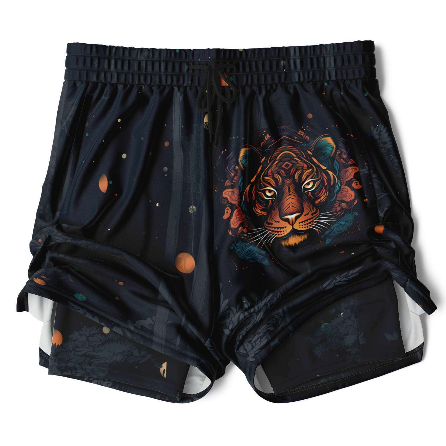 Tigrine Trance Men's 2-in-1 Shorts - Redwolf Jersey Works