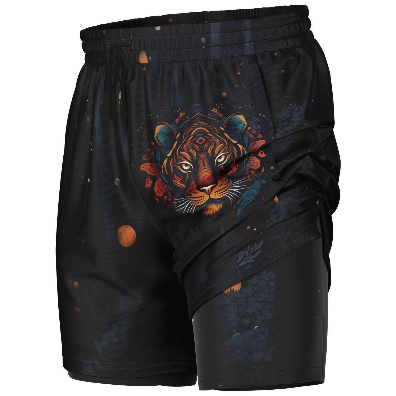 Tigrine Trance Men's 2-in-1 Shorts - Redwolf Jersey Works