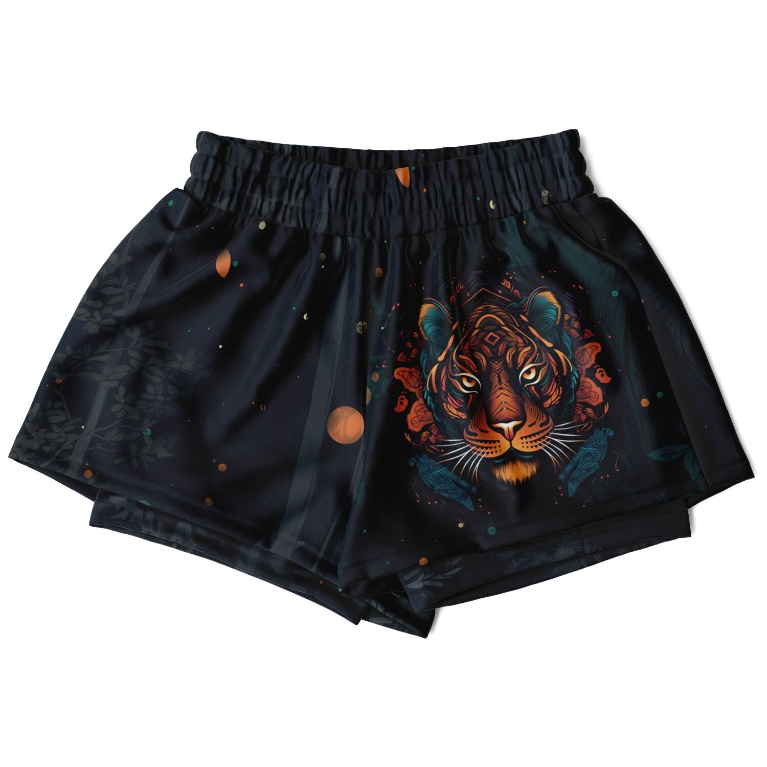 Tigrine Trance Women's 2-in-1 Shorts - Redwolf Jersey Works