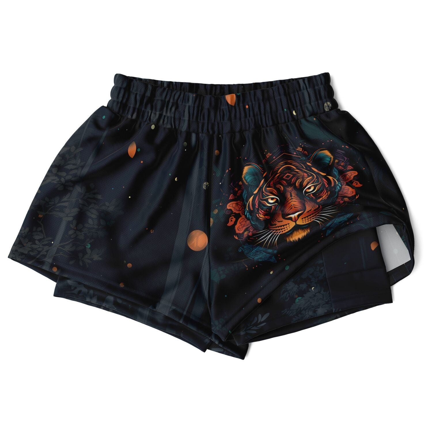 Tigrine Trance Women's 2-in-1 Shorts - Redwolf Jersey Works