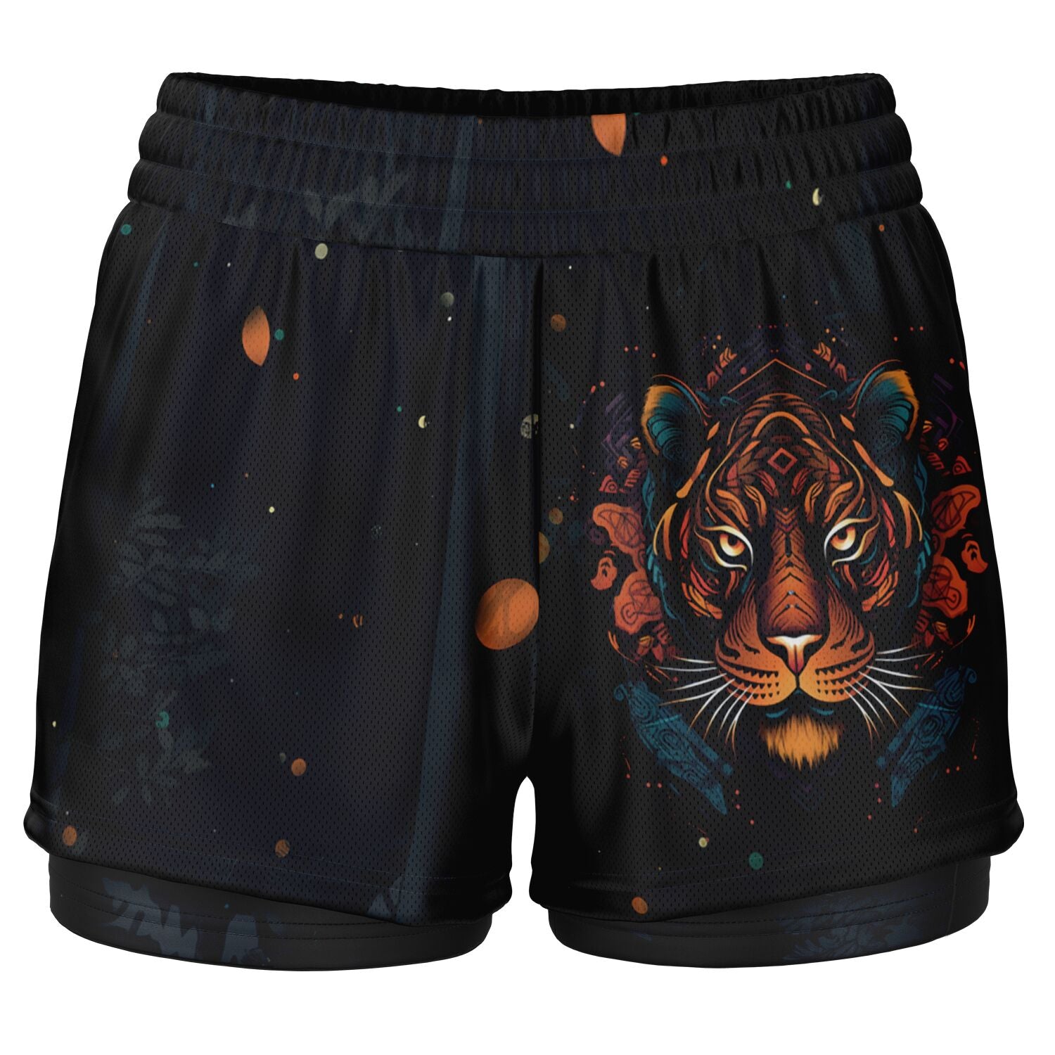 Tigrine Trance Women's 2-in-1 Shorts - Redwolf Jersey Works