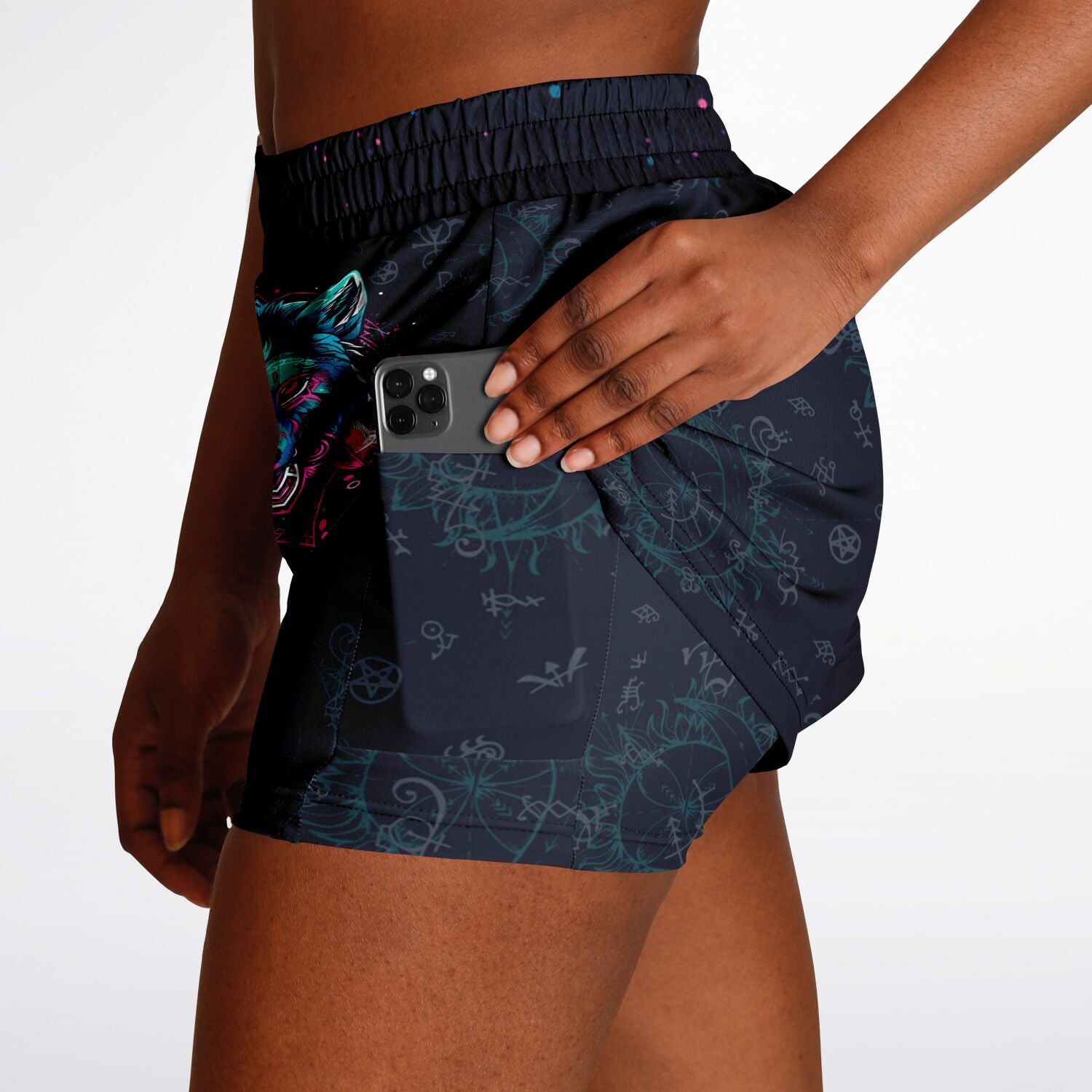 Aurora Howl Women's 2-in-1 Shorts - Redwolf Jersey Works
