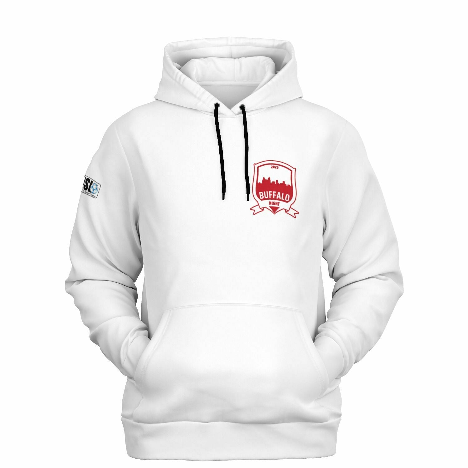 Buffalo Night White Athletic Hoodie