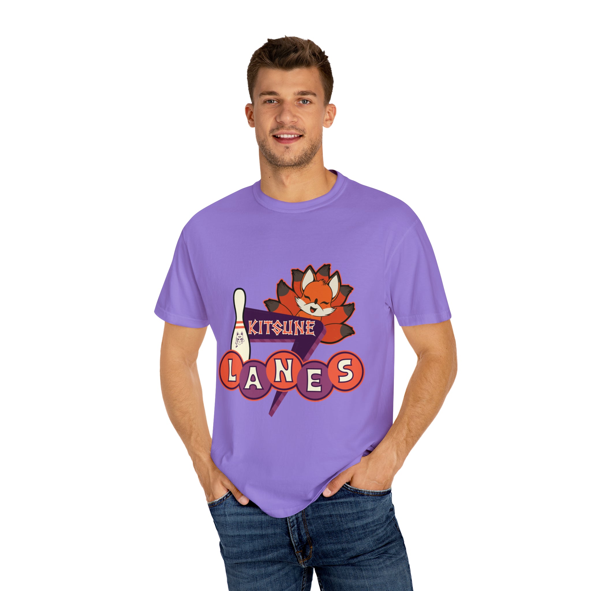 Unisex Kitsune Lanes Garment-Dyed T-shirt