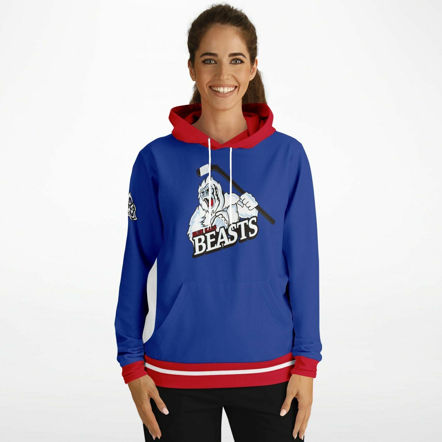 Blue Hills Beasts Jersey Replica Hoodie Blue