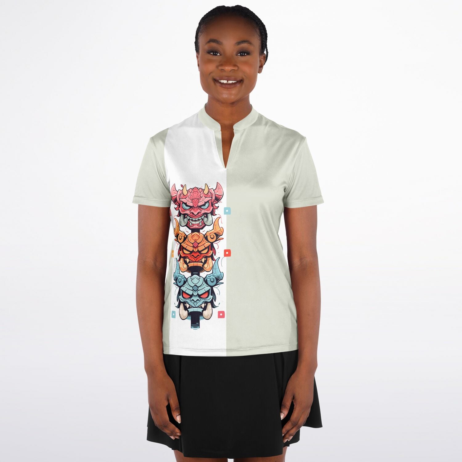 3 Tiki Bladed Collar Women's Polo Shirt v1