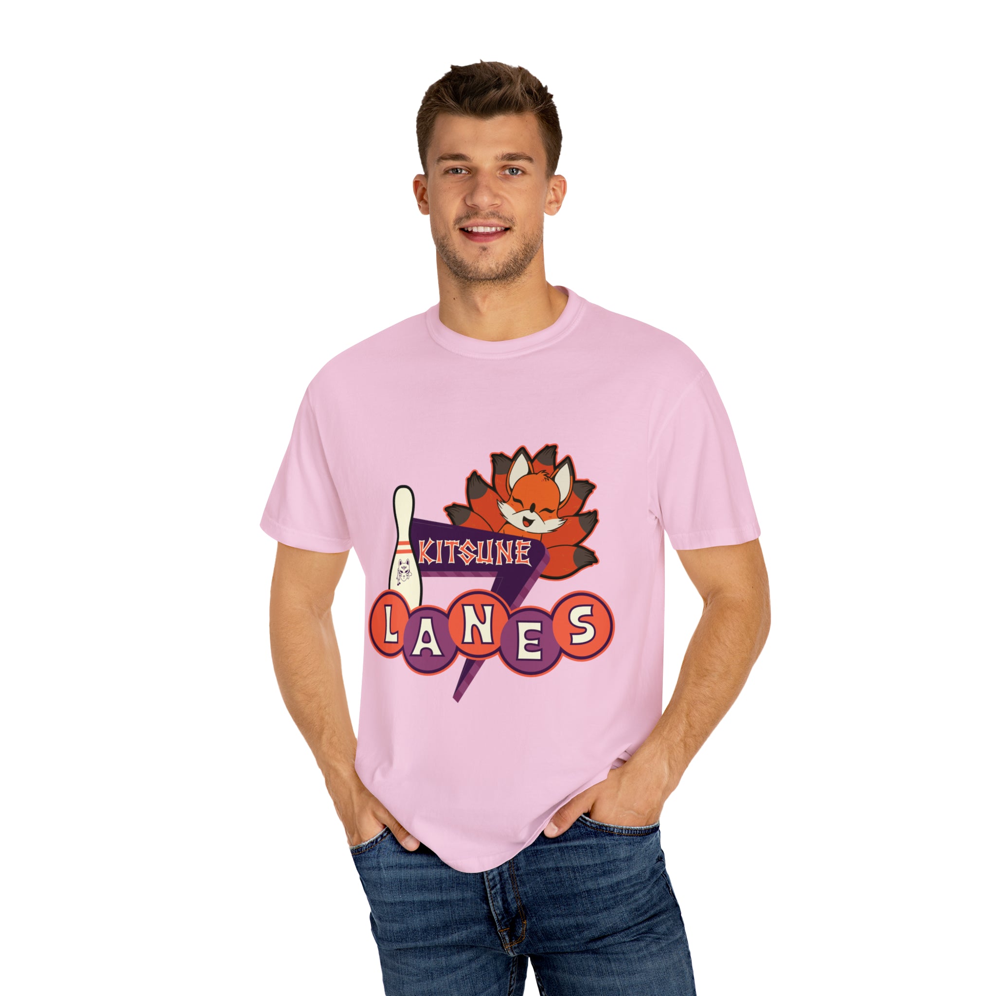 Unisex Kitsune Lanes Garment-Dyed T-shirt