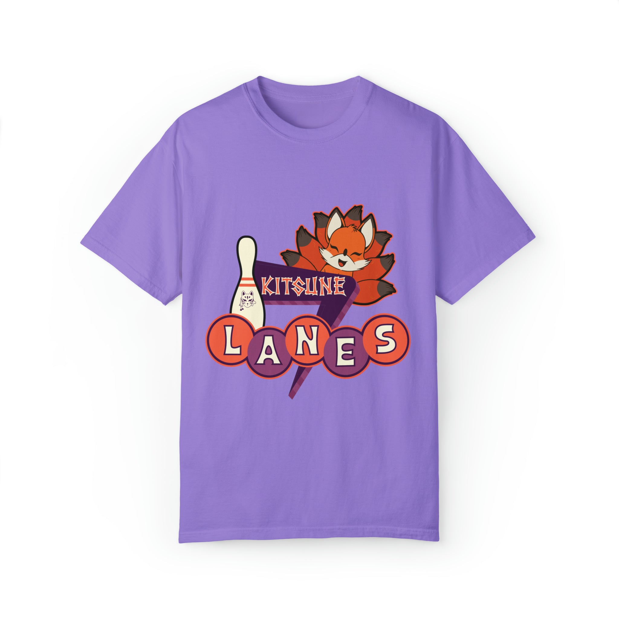 Unisex Kitsune Lanes Garment-Dyed T-shirt