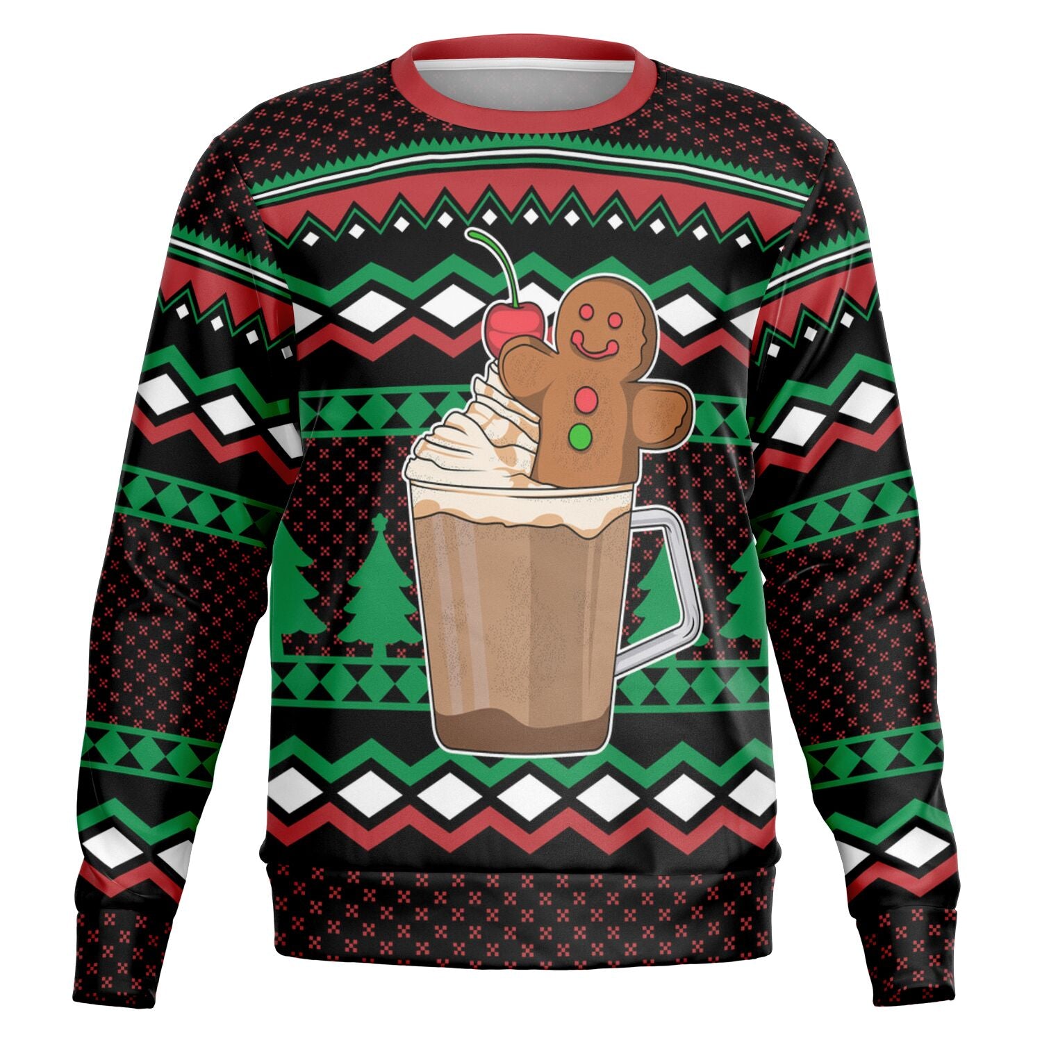 Gingerbread in a Cup Ugly Christmas Sweatshirt