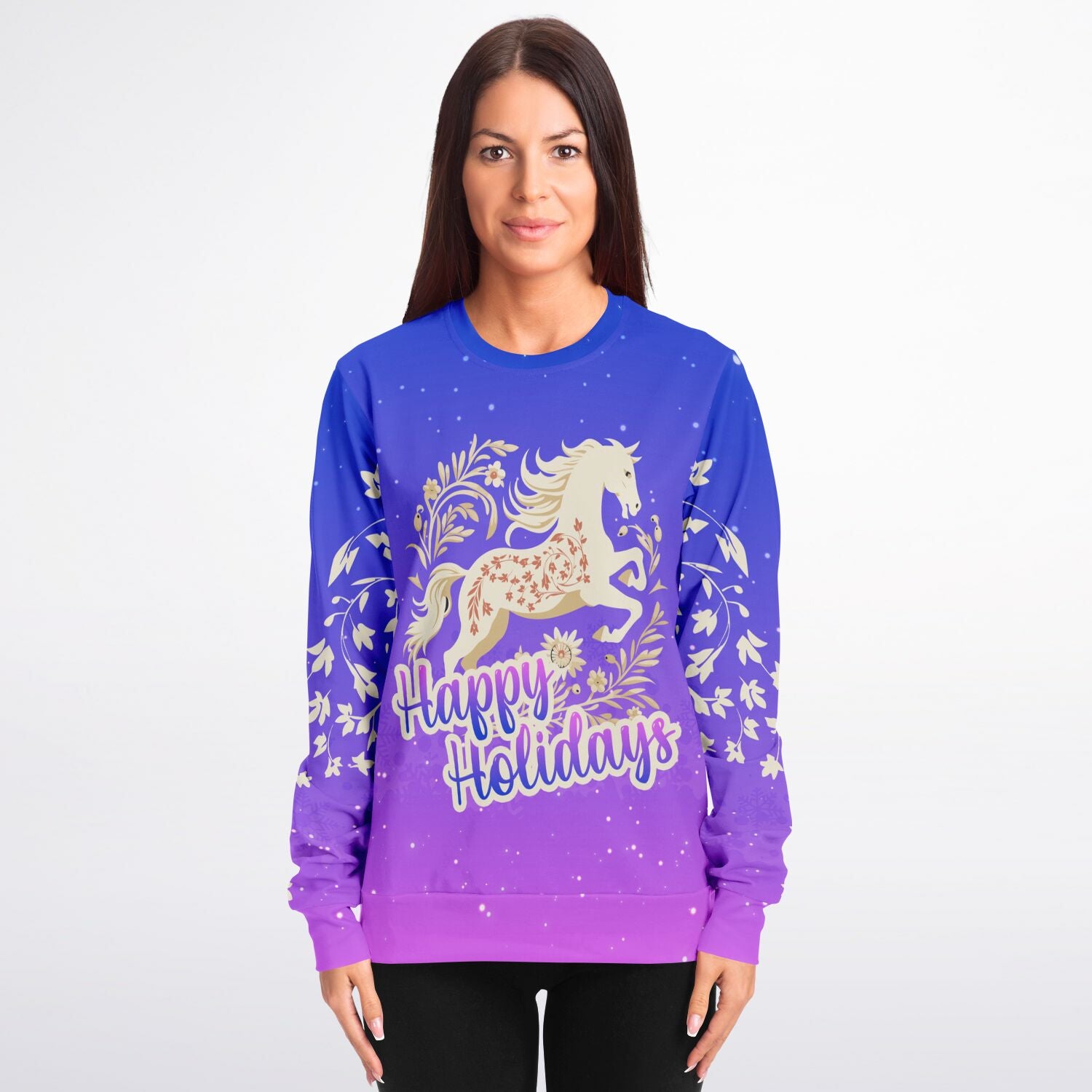 Happy Holidays - Purple with Horse