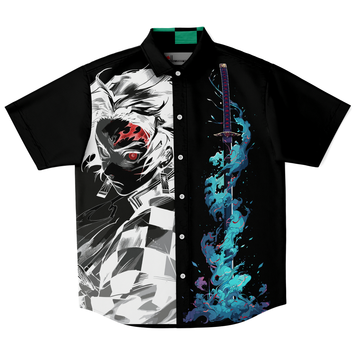 Tanjiro Short Sleeve Button Down Shirt