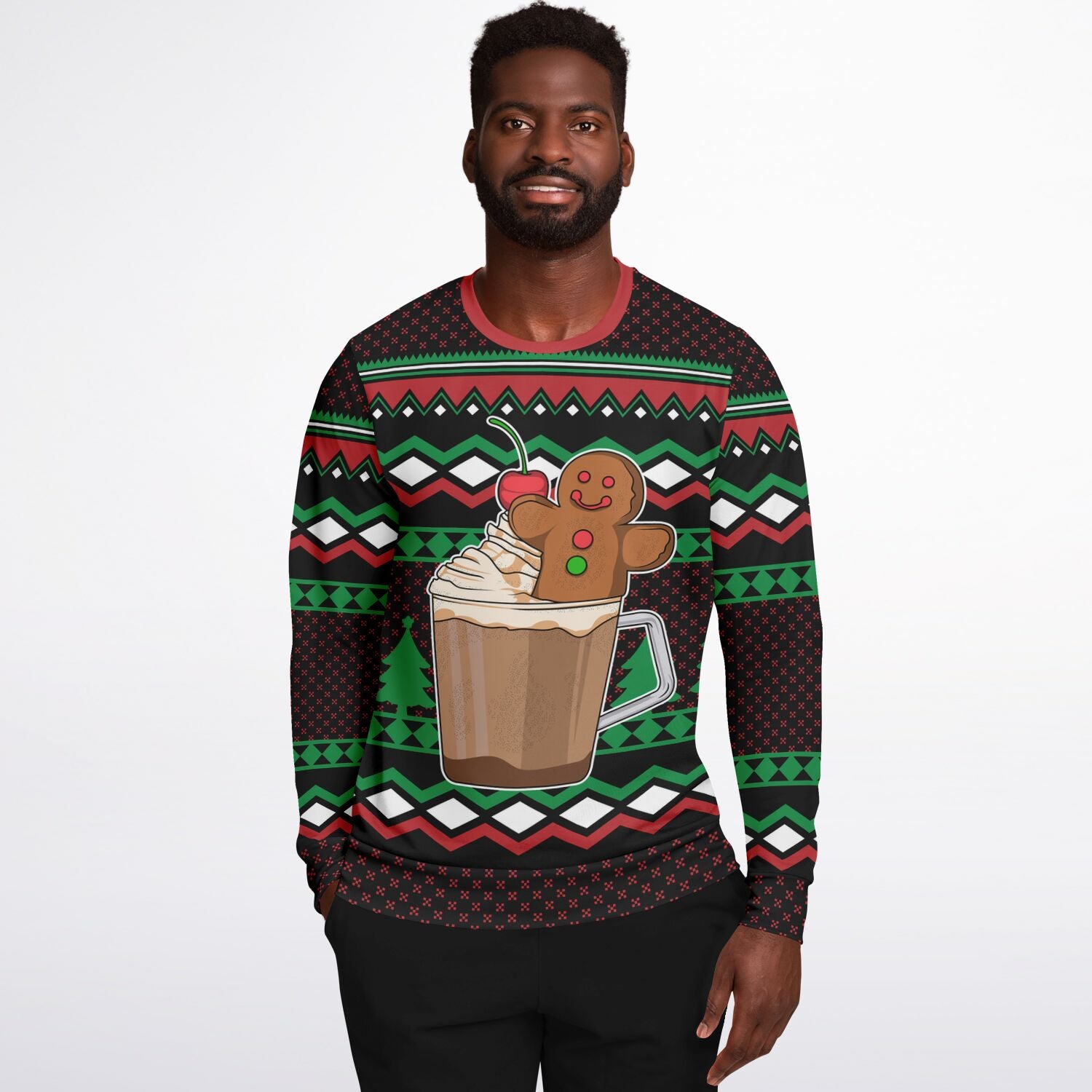 Gingerbread in a Cup Ugly Christmas Sweatshirt
