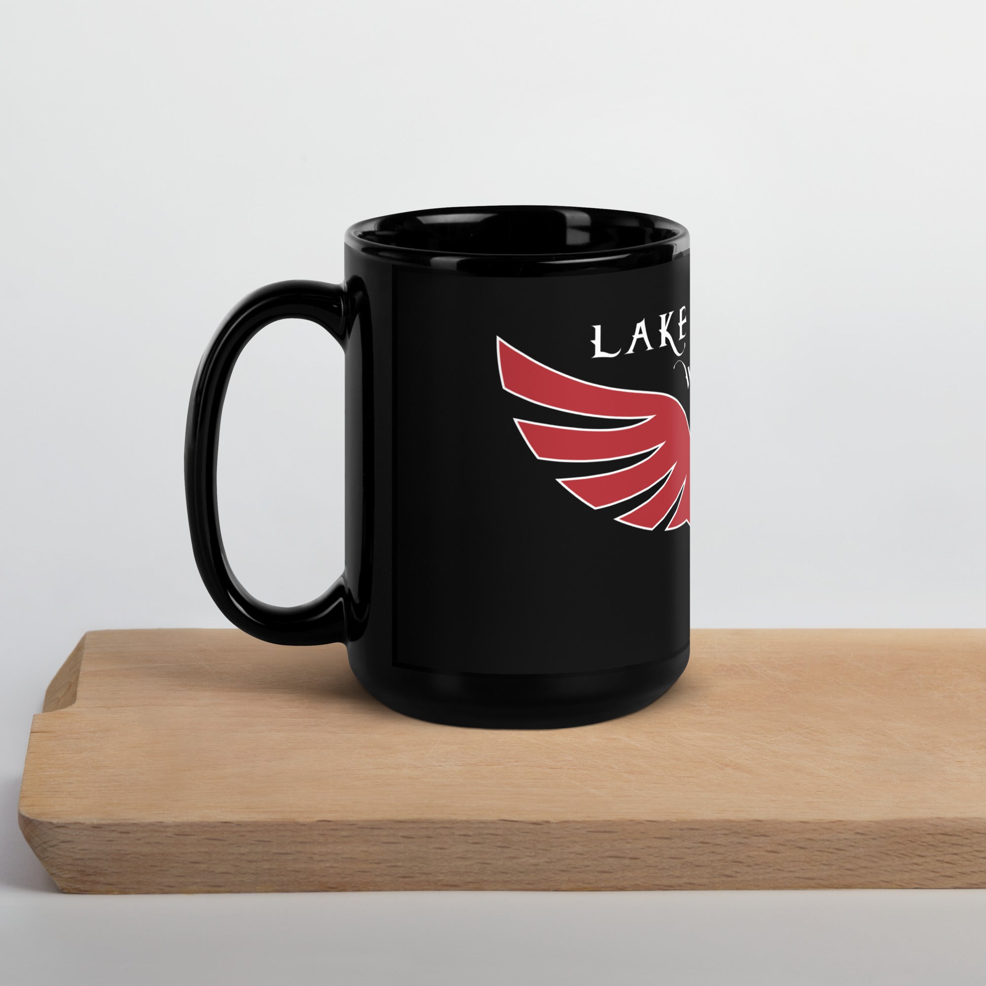 L:ake Country Warhawks Black Glossy Mug