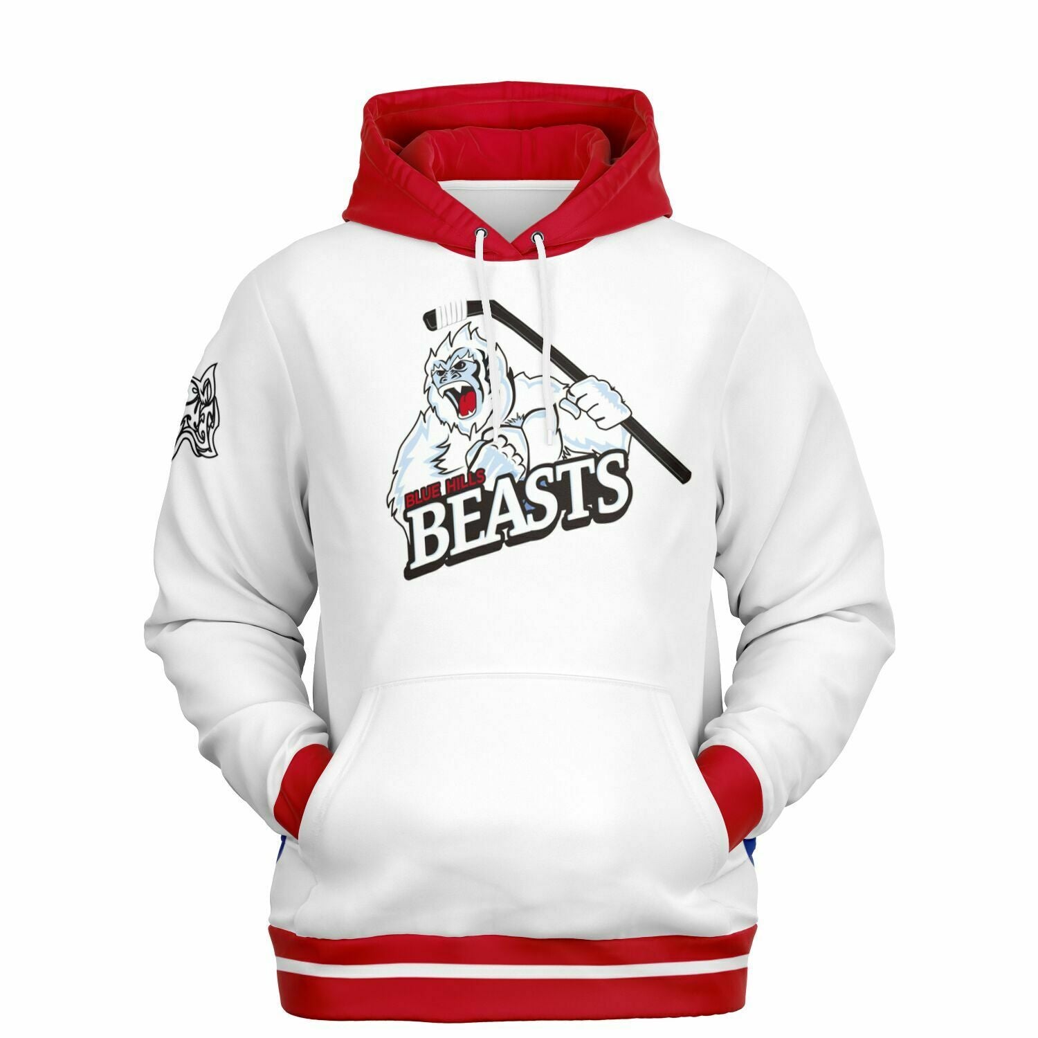 Blue Hills Beasts White Jersey Replica Hoodie