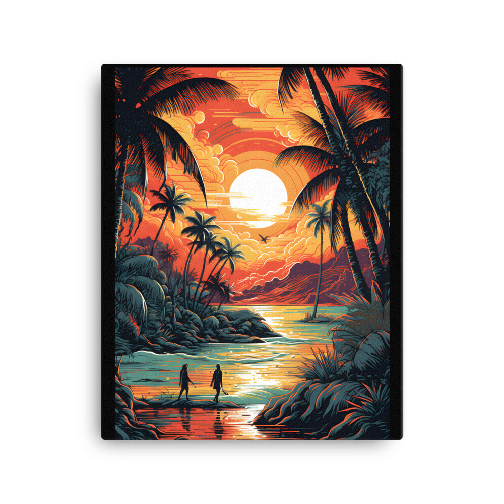 Liquid Sunset Canvas Print