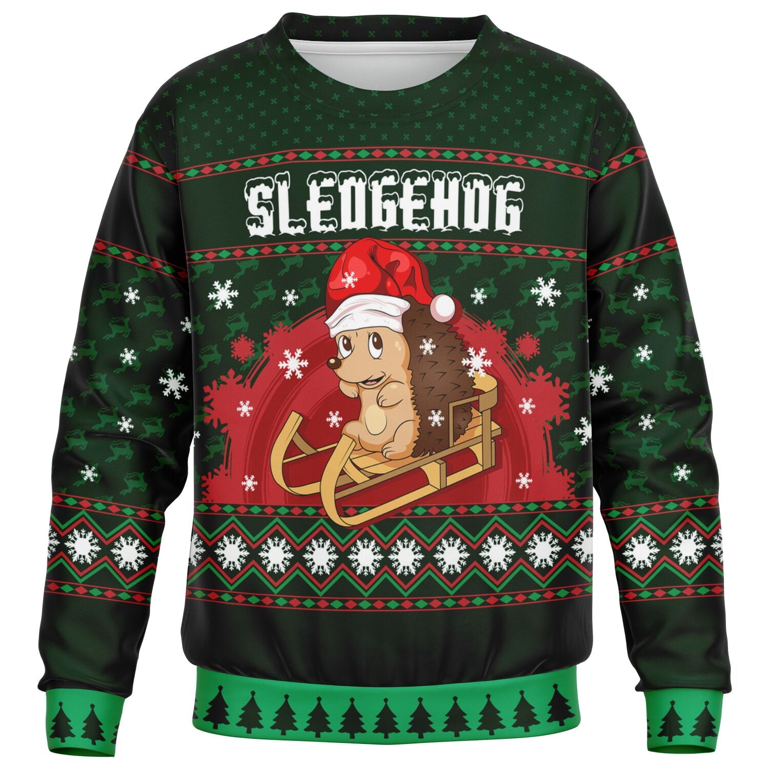 Sledgehog Kid's Ugly Christmas Sweatshirt