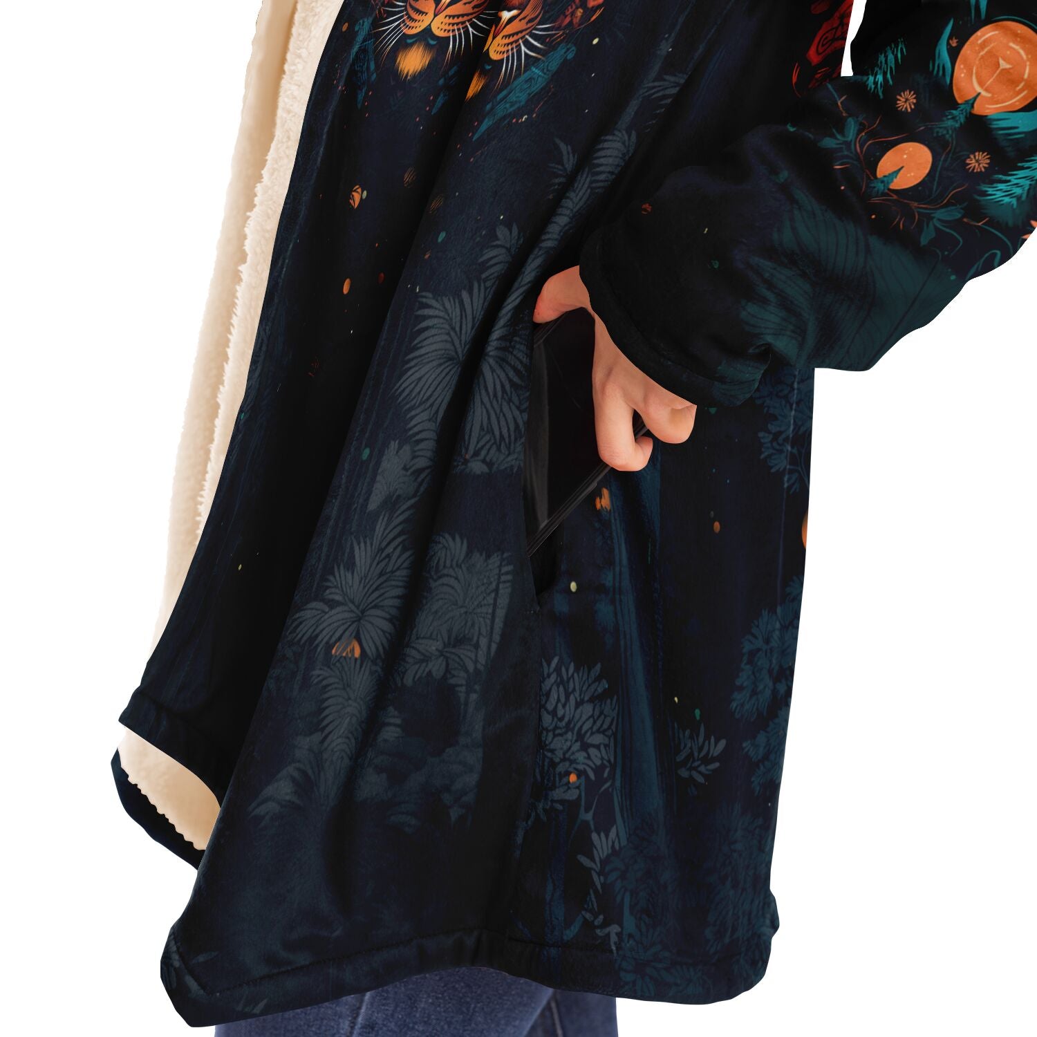 Tigrine Trance Microfleece Cloak - Redwolf Jersey Works