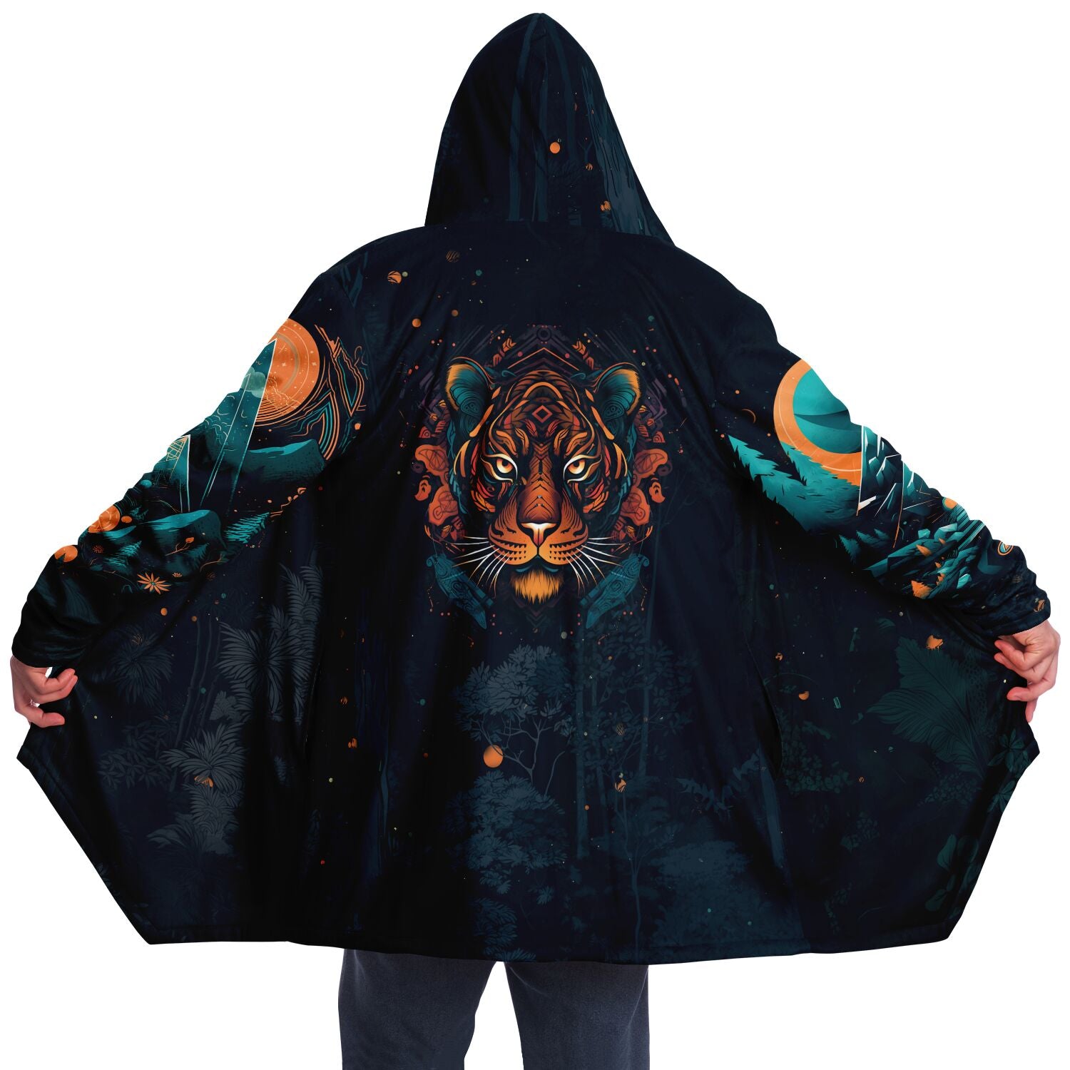 Tigrine Trance Microfleece Cloak - Redwolf Jersey Works