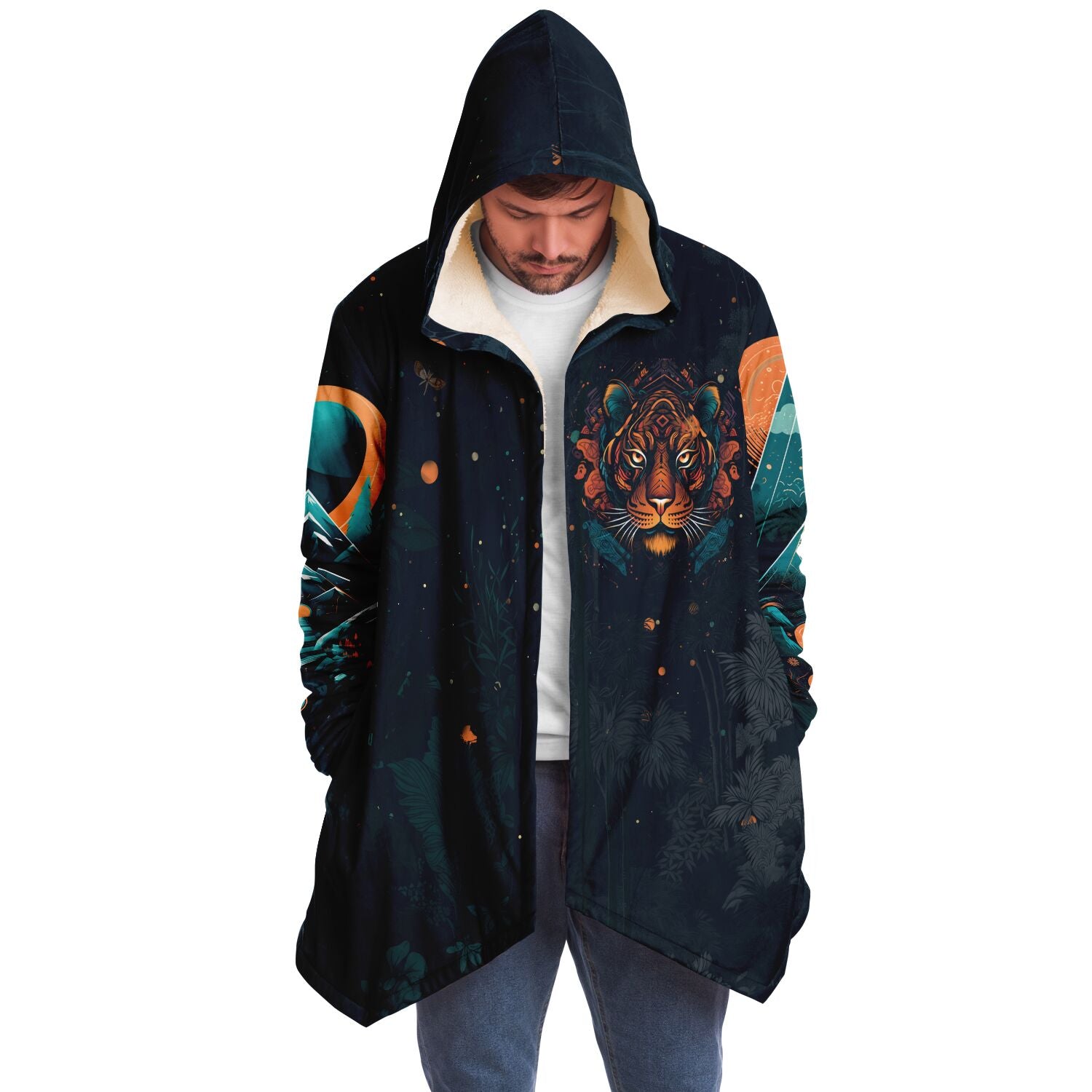 Tigrine Trance Microfleece Cloak - Redwolf Jersey Works