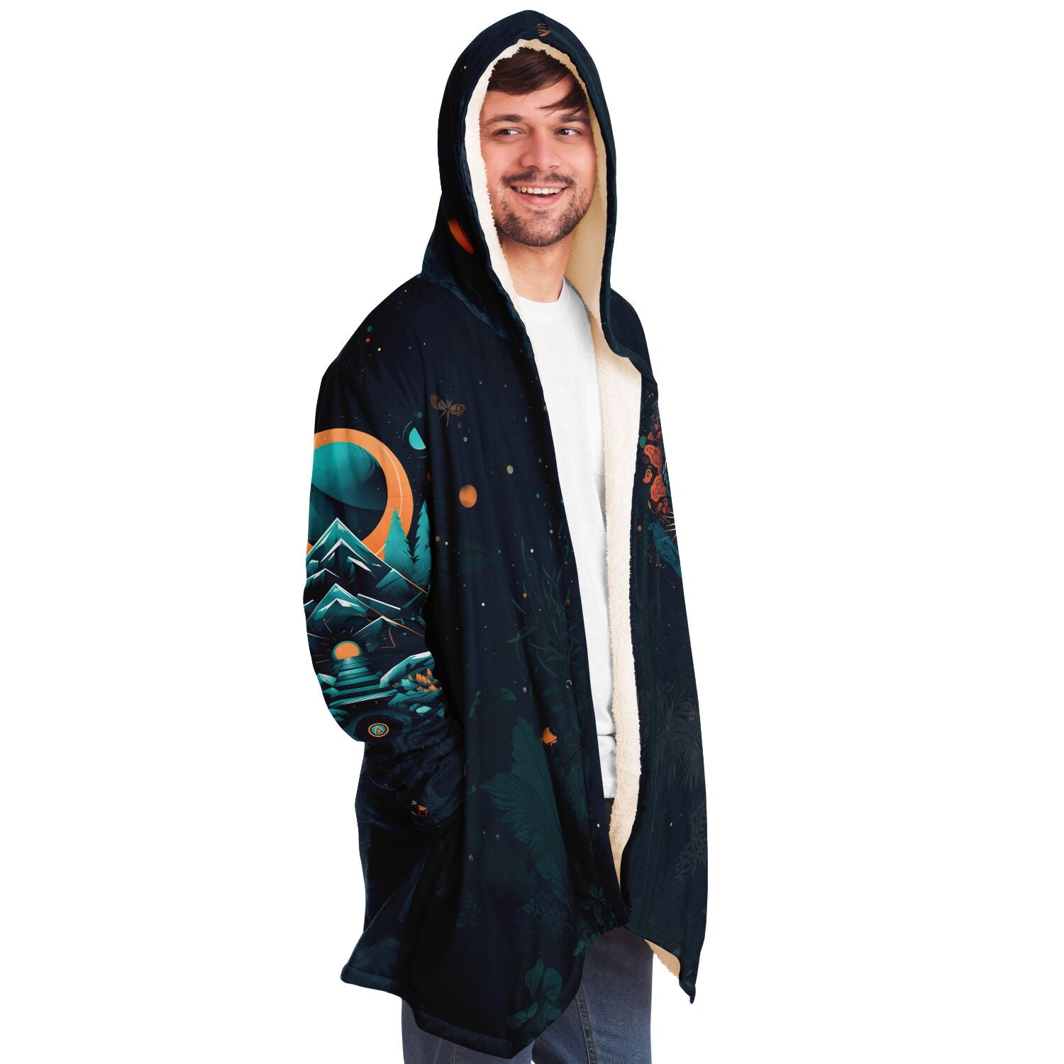 Tigrine Trance Microfleece Cloak - Redwolf Jersey Works