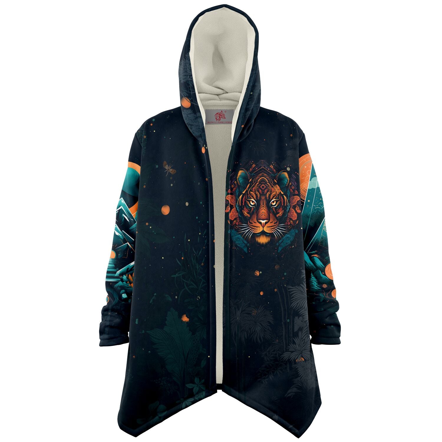 Tigrine Trance Microfleece Cloak - Redwolf Jersey Works