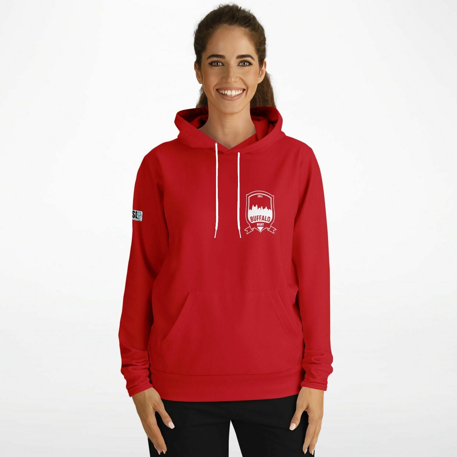 Buffalo Night Red Athletic Hoodie