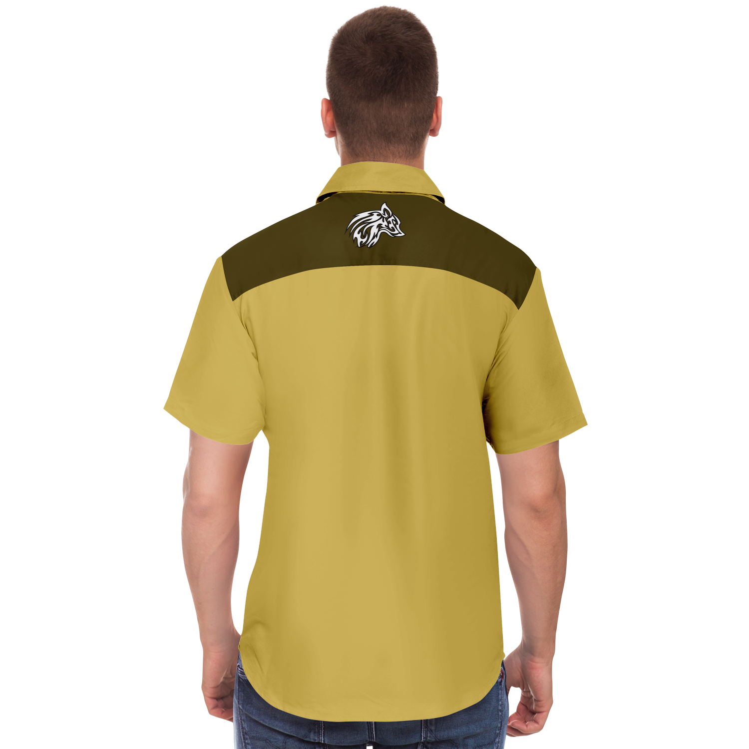 Tiki with Mustard Please Retro Bowling Shirt