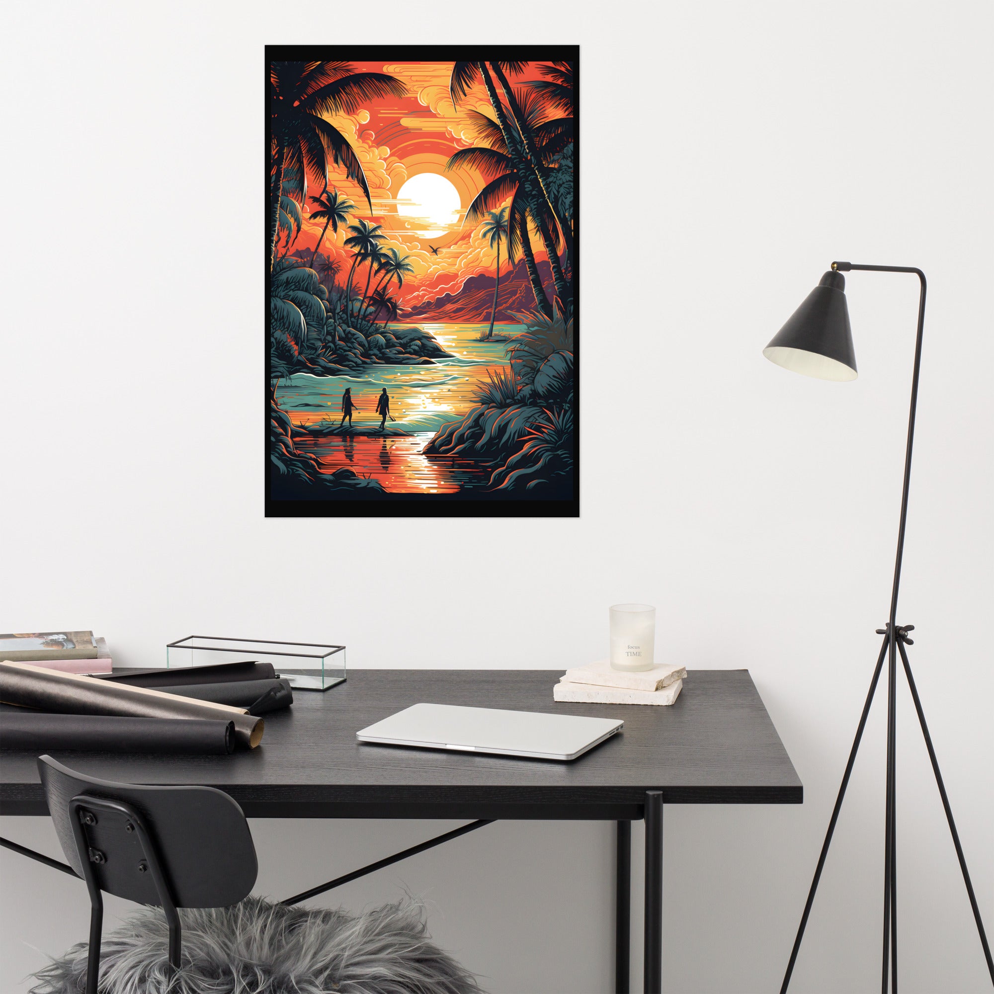 Liquid Sunset Poster