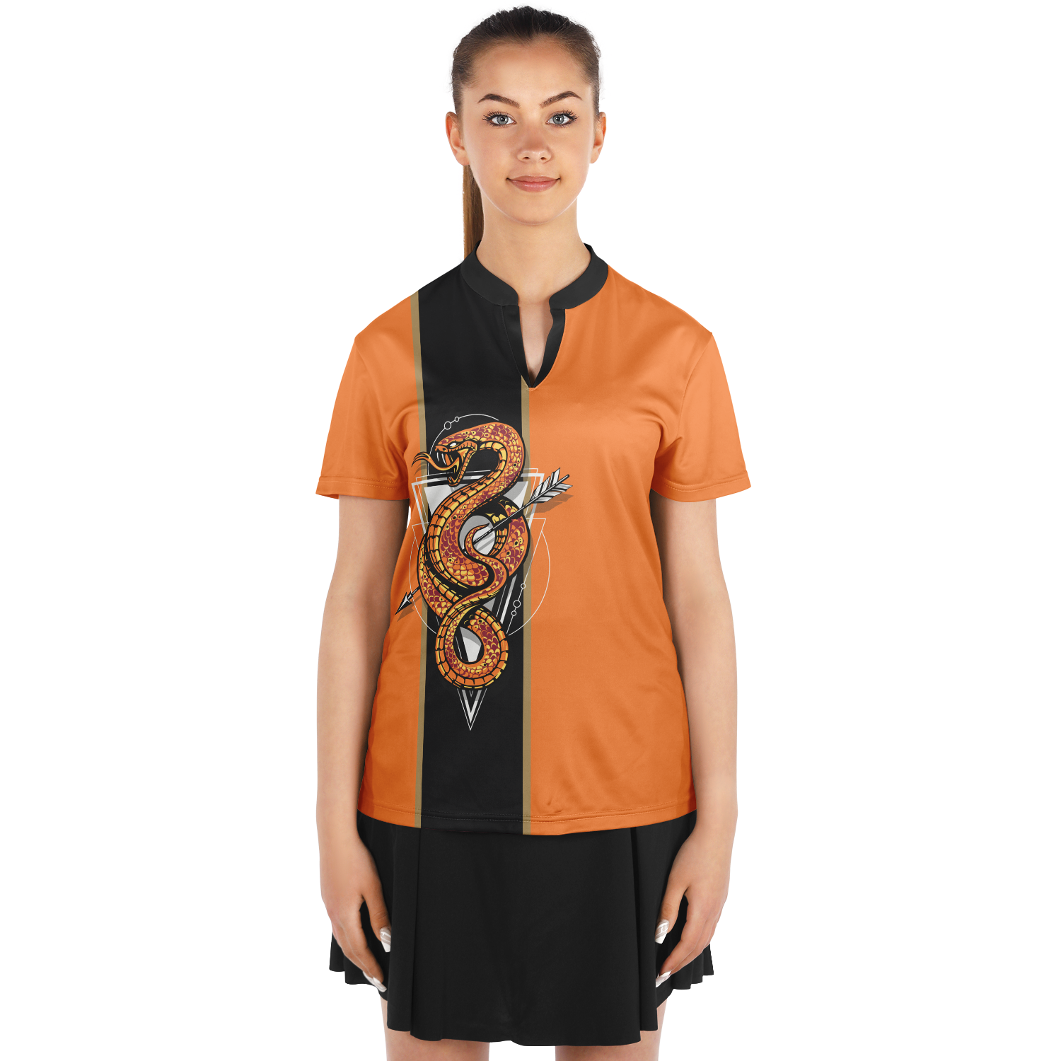Viper Blade Collar Polo Shirt Orange Edition