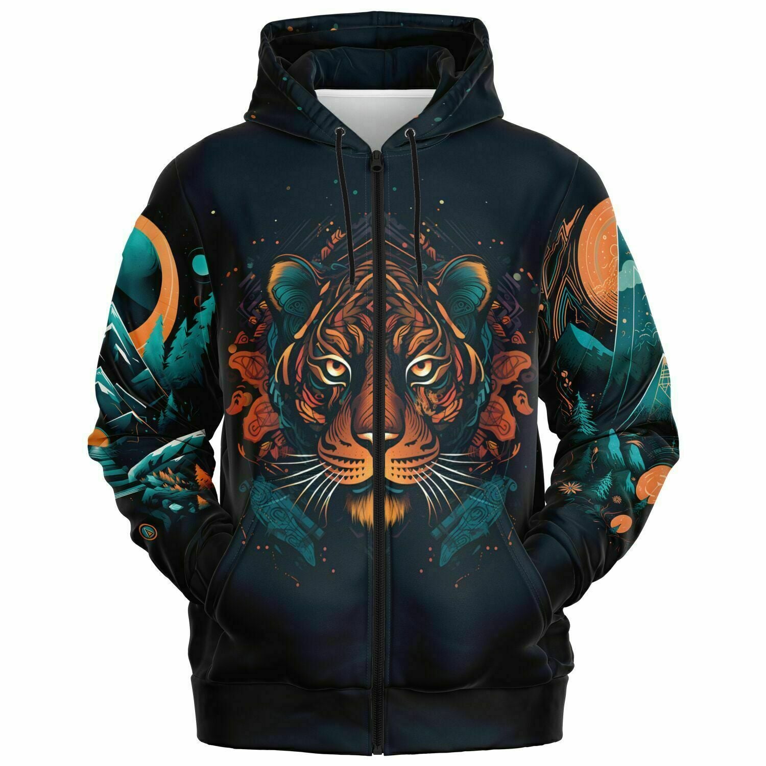 Tigrine Trance Athletic Zip Hoodie - Redwolf Jersey Works