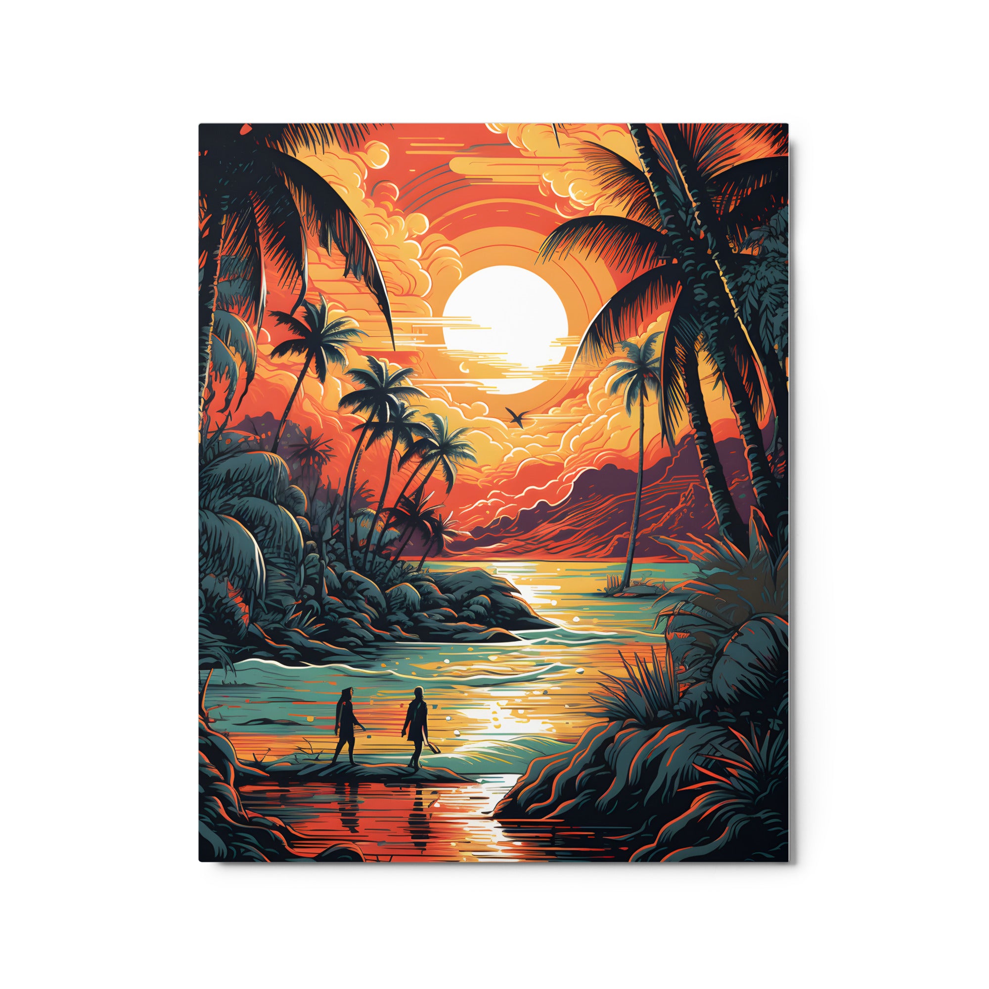 Liquid Sunset Metal Print