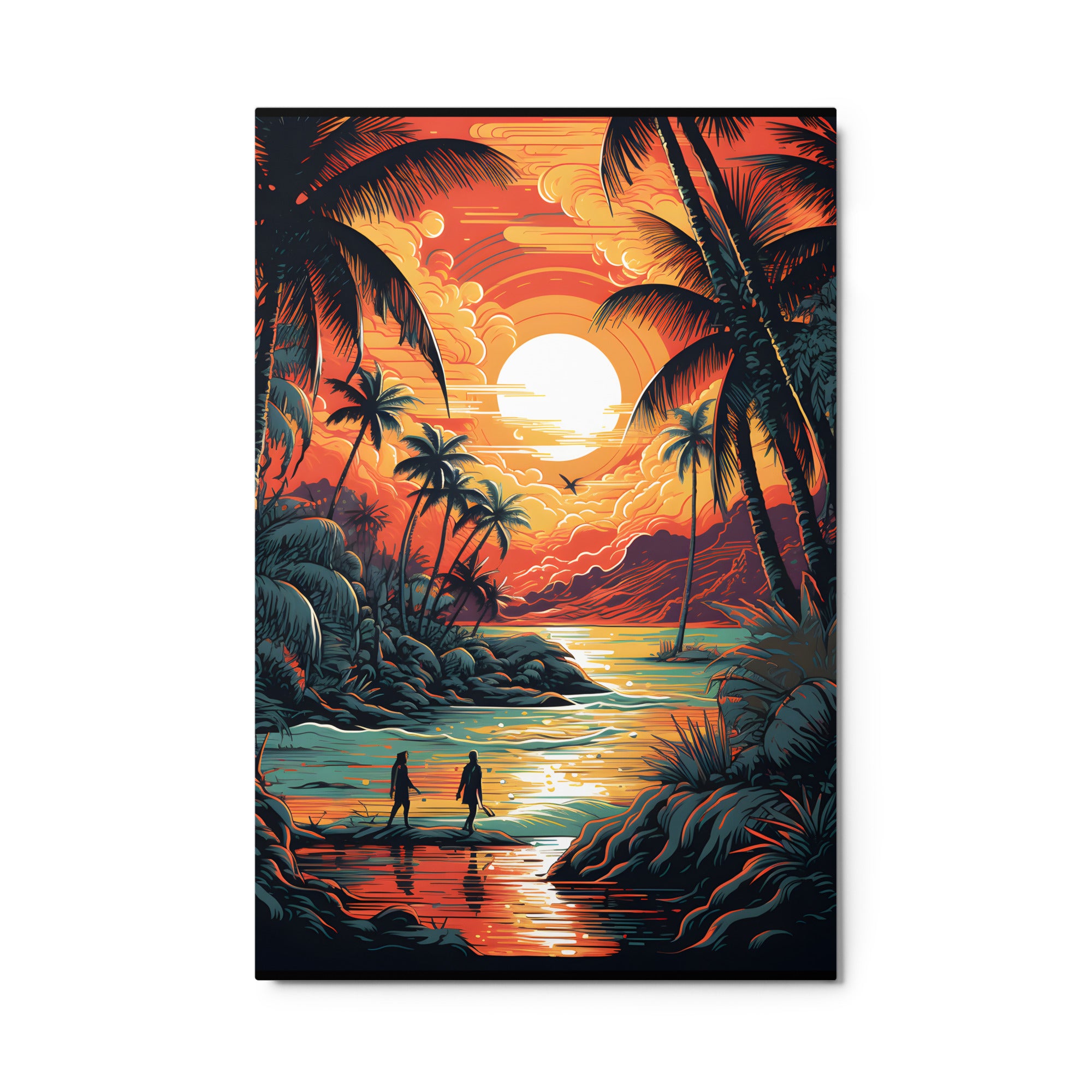Liquid Sunset Metal Print