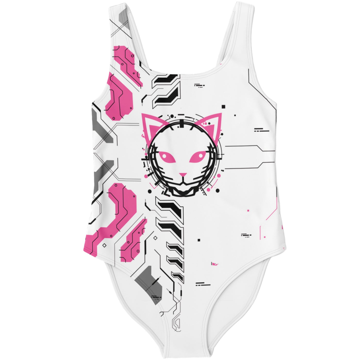 Quantum Circuit Cyber Cat Women's Swimsuit