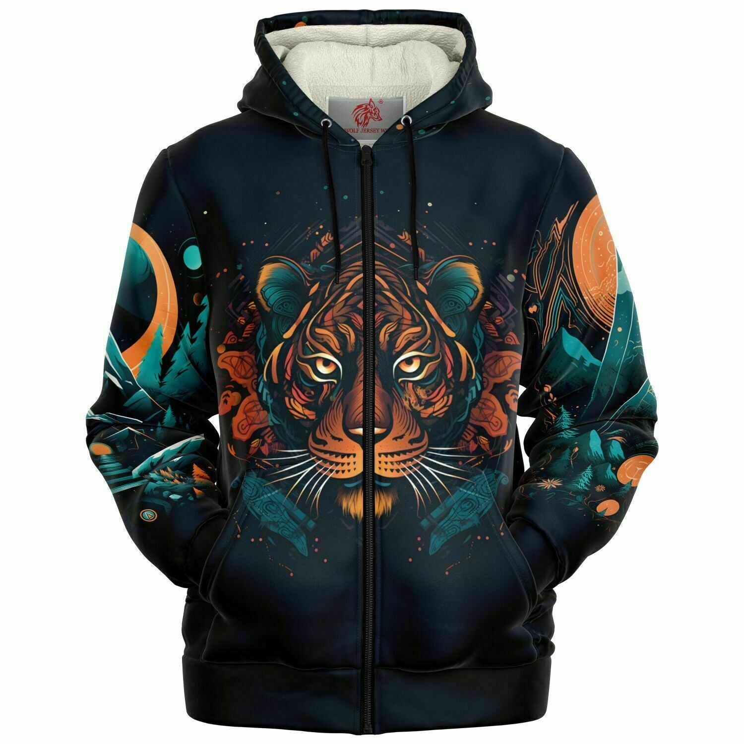 Tigrine Trance Microfleece Zip hoodie - Redwolf Jersey Works
