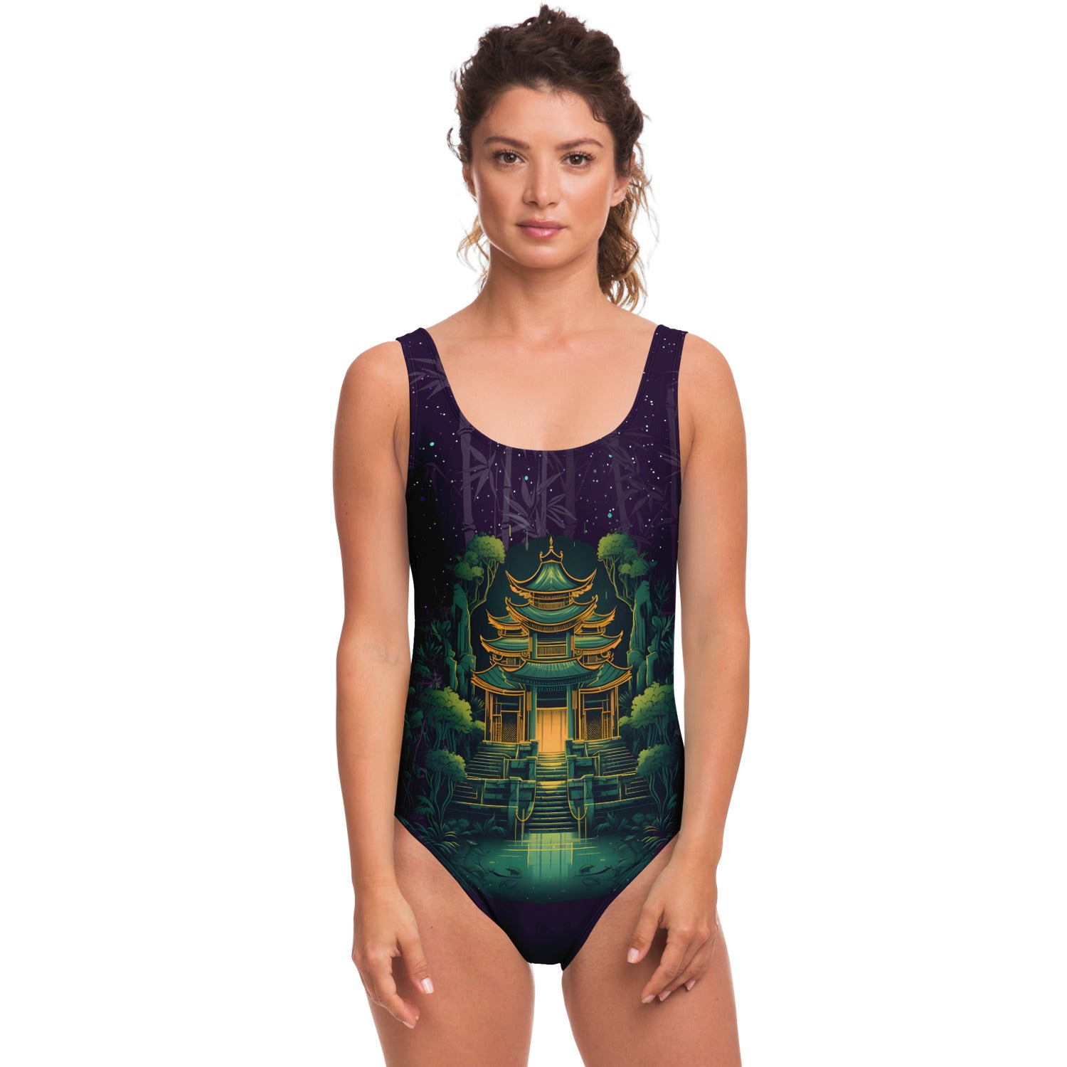 Bamboo Beats Women's One-Piece Swimsuit - Redwolf Jersey Works