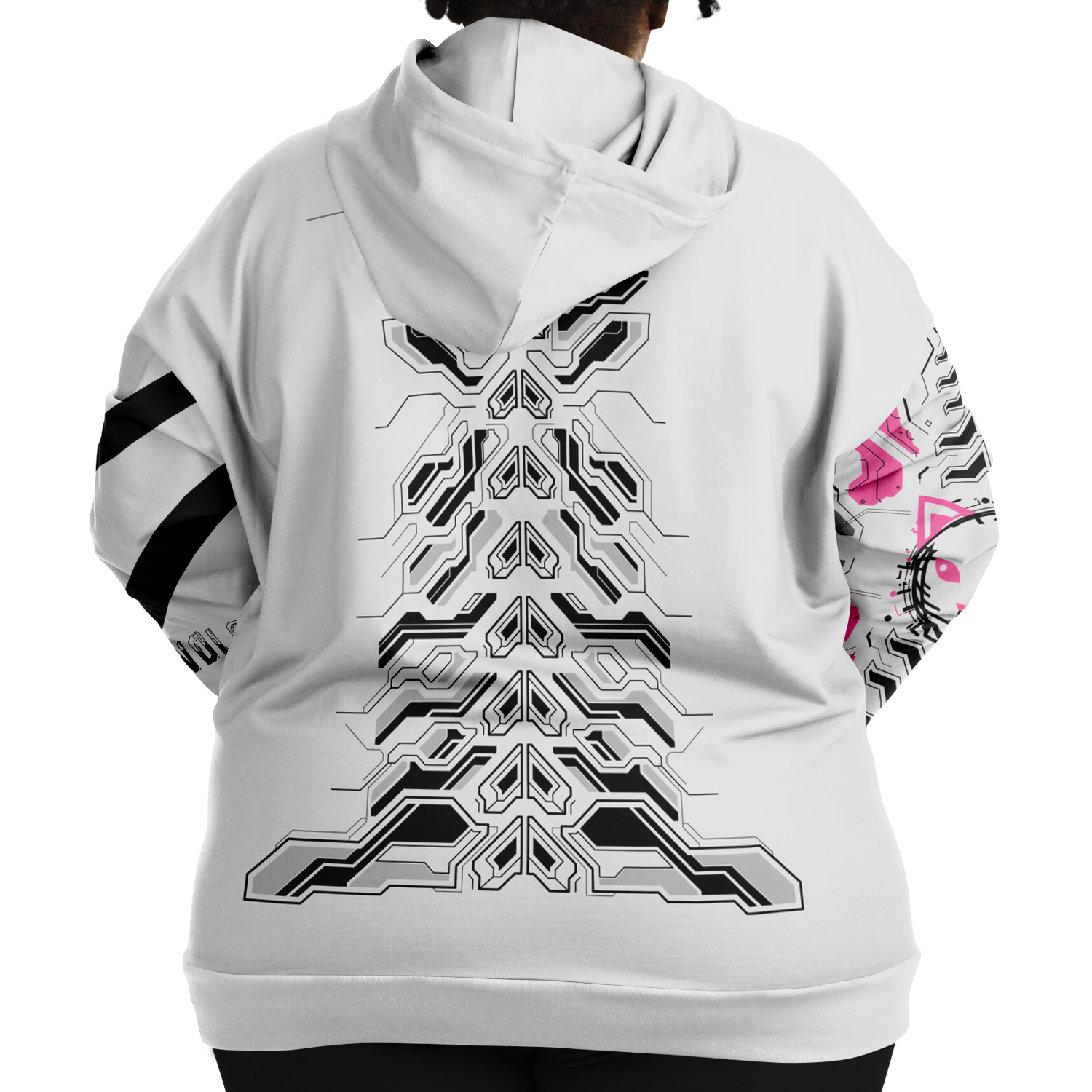 Quantum Circuit Mayu Plus Size Graphic Hoodie