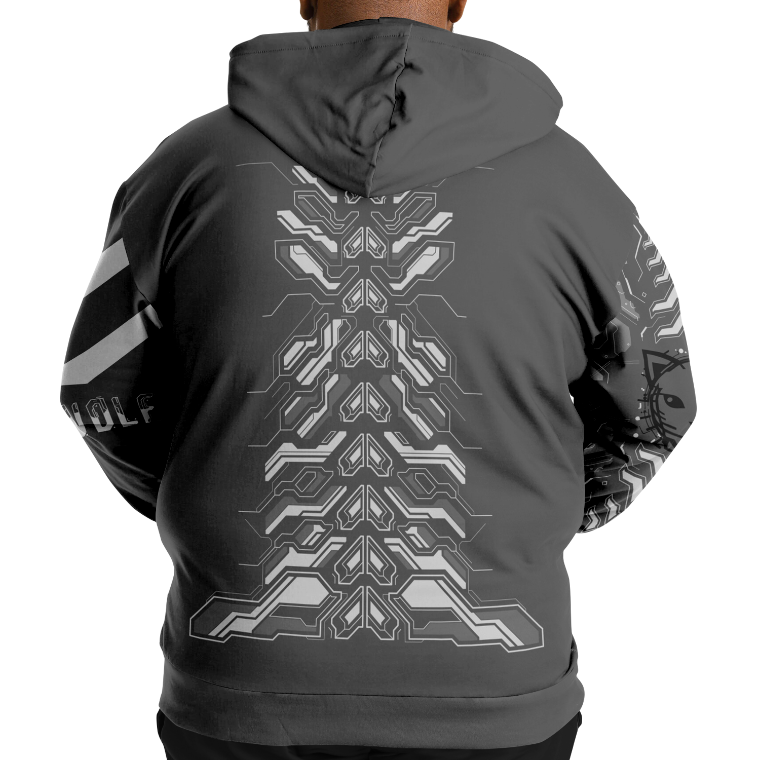 Quantum Circuit Yasu Plus Size Graphic Hoodie