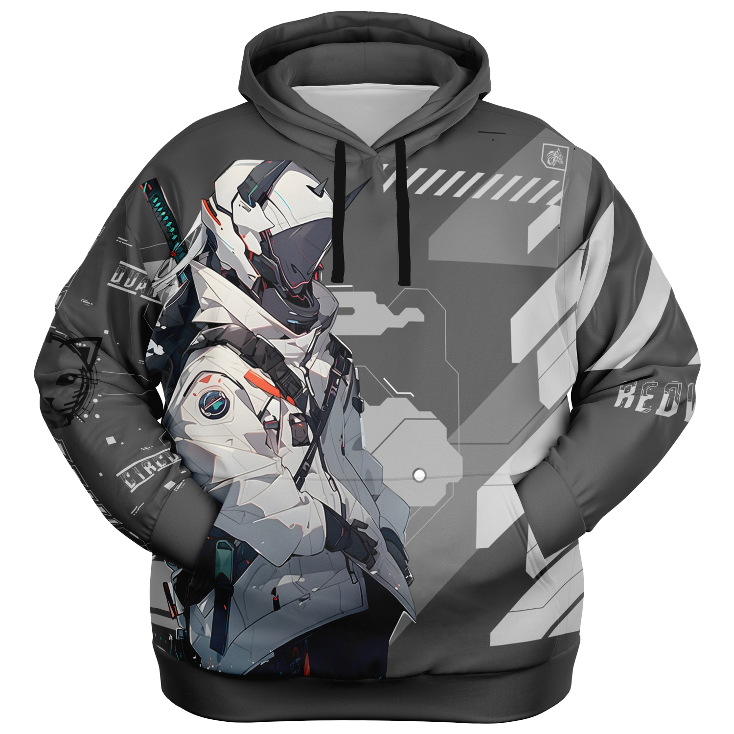 Quantum Circuit Yasu Plus Size Graphic Hoodie
