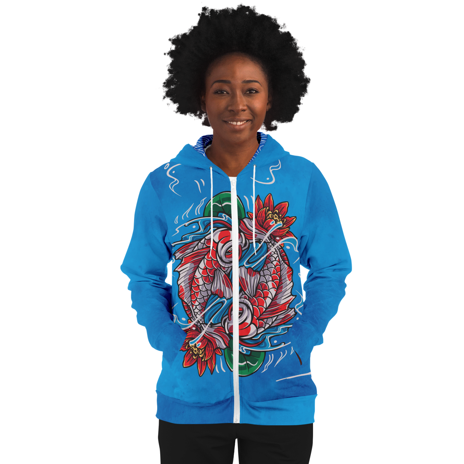 Koi Zip-Up Hoodie