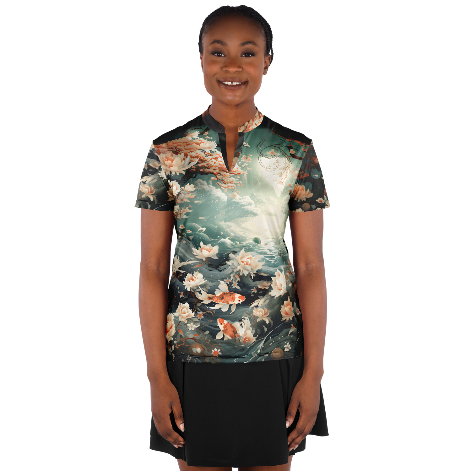 Koi Chasam Blade Collar Polo Shirt