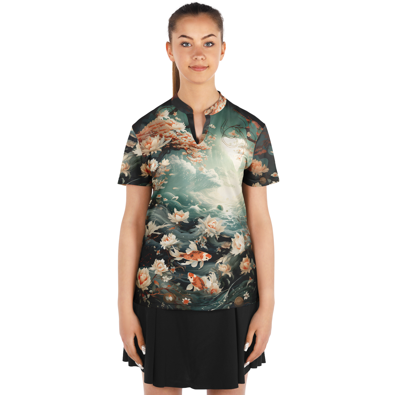 Koi Chasam Blade Collar Polo Shirt