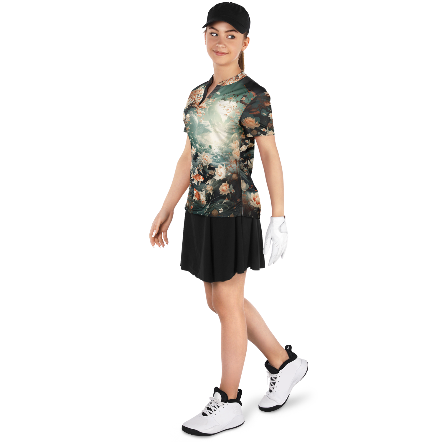 Koi Chasam Blade Collar Polo Shirt