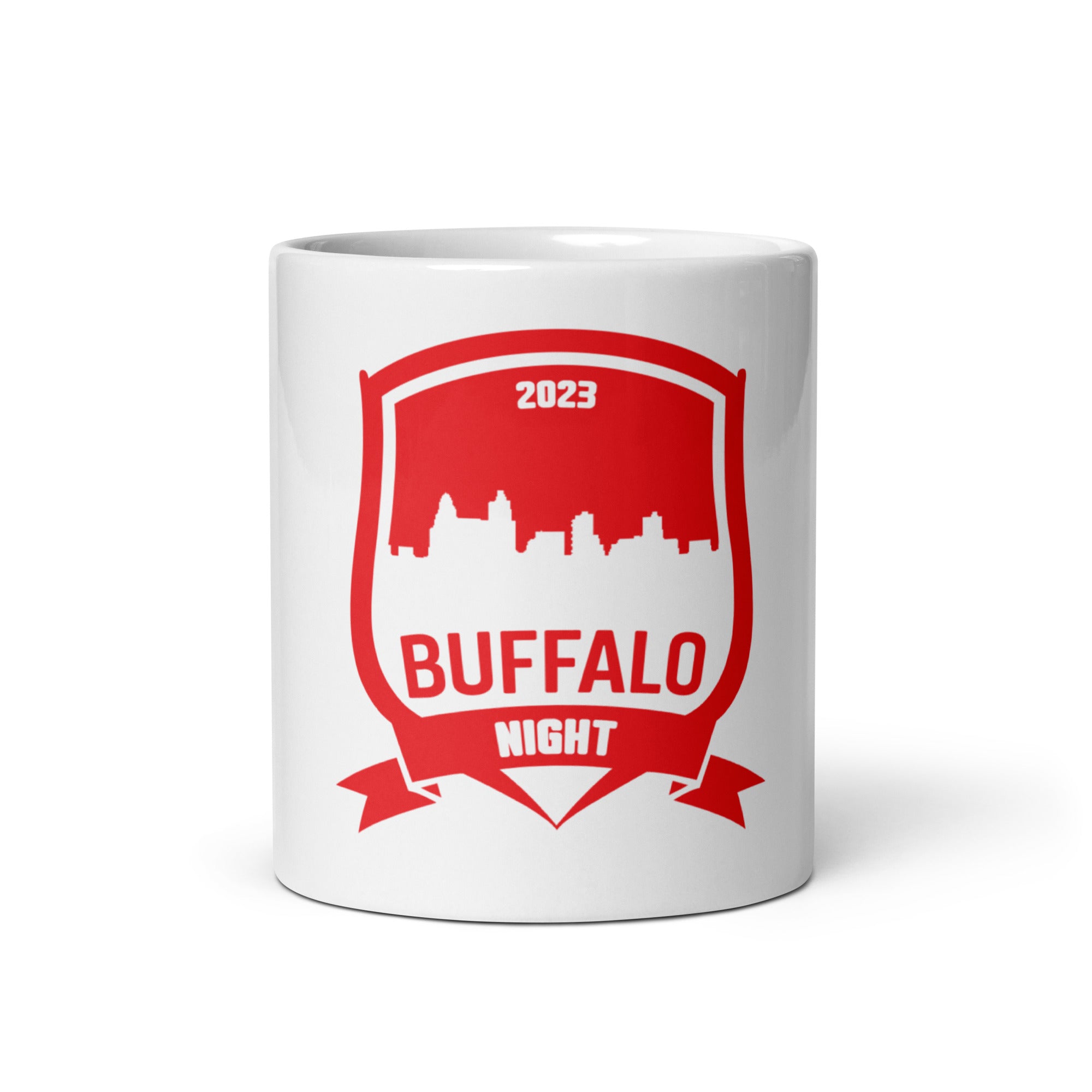 White glossy mug